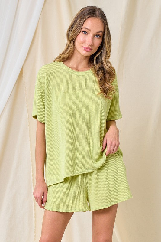 Ribbed sets— LIME size XL